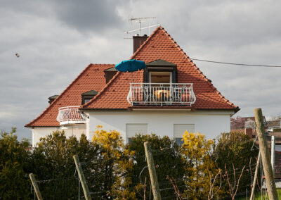 Wohnung D vom Weinberg aus gesehen